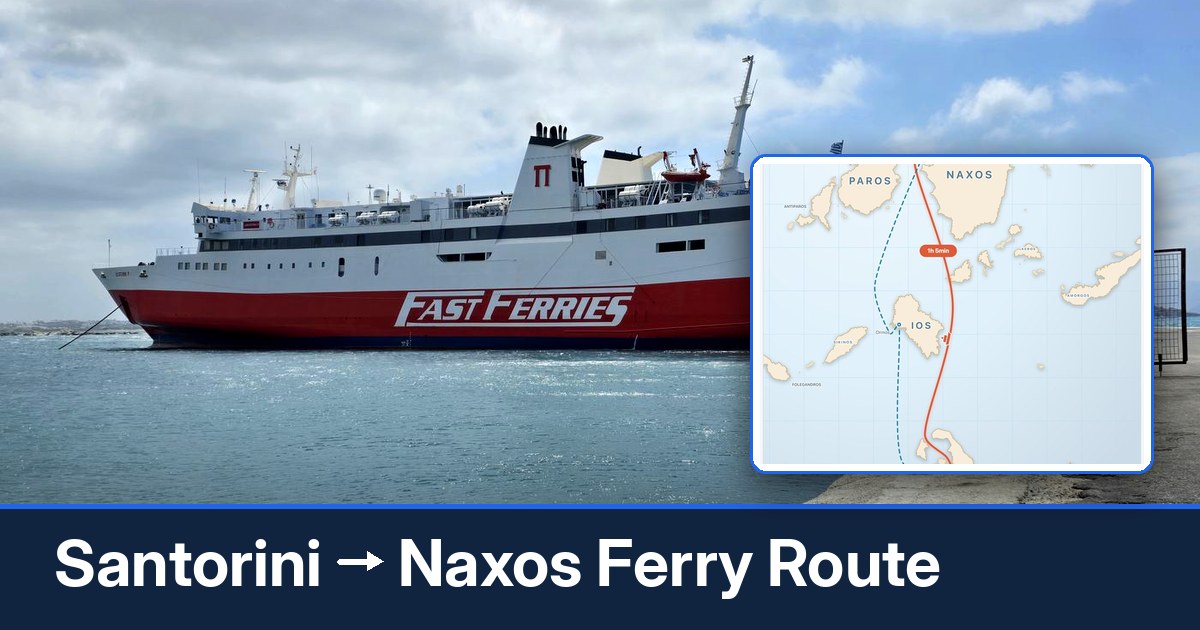 Santorini to Naxos ferry route summary