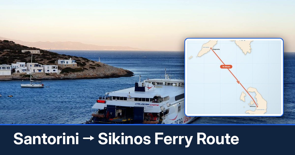 Santorini to Sikinos ferry route summary
