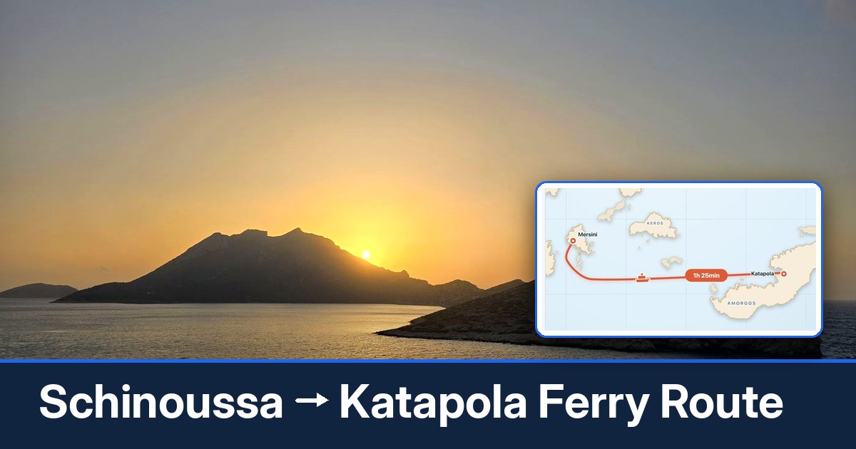 Schinoussa to Katapola ferry route summary
