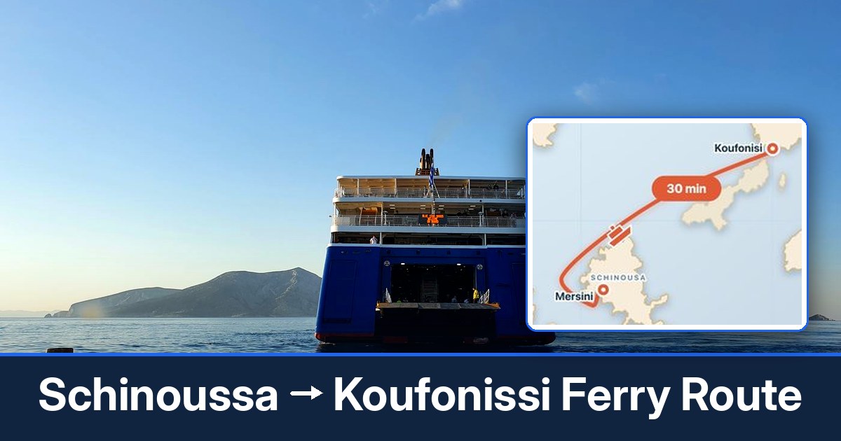 Schinoussa to Koufonissi ferry route summary