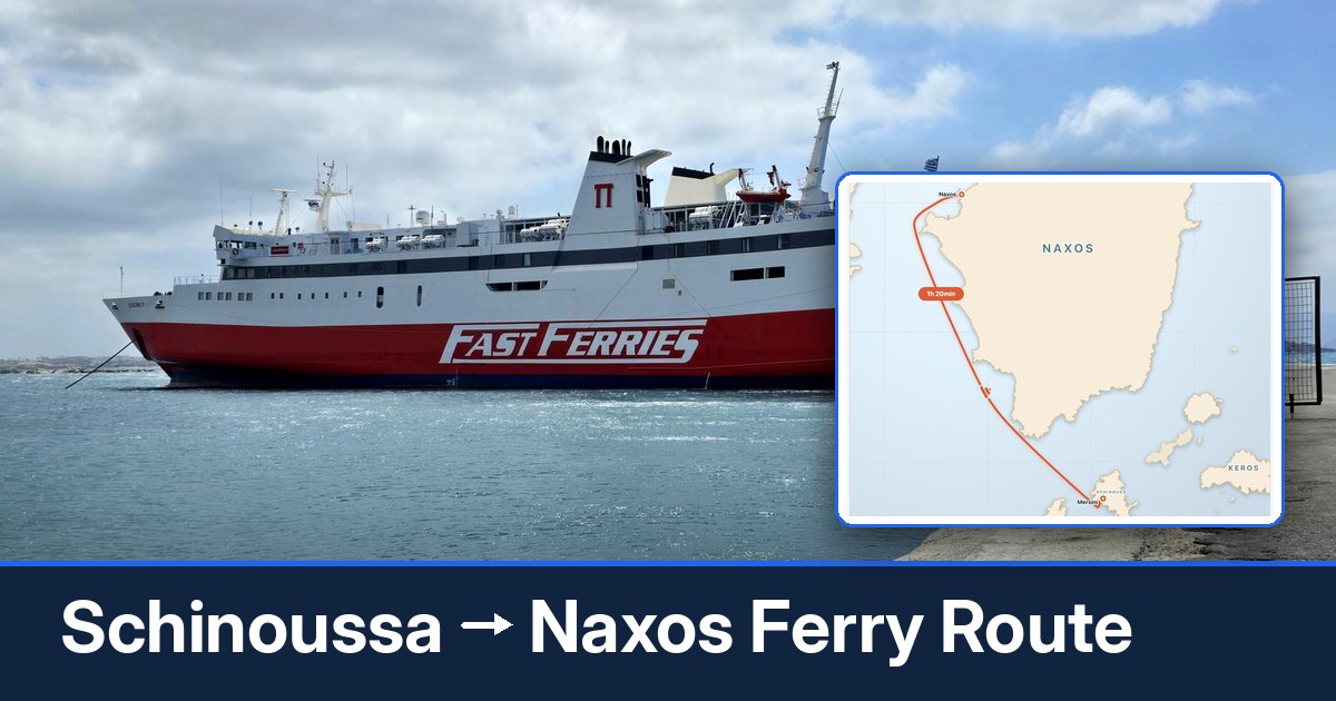 Schinoussa to Naxos ferry route summary