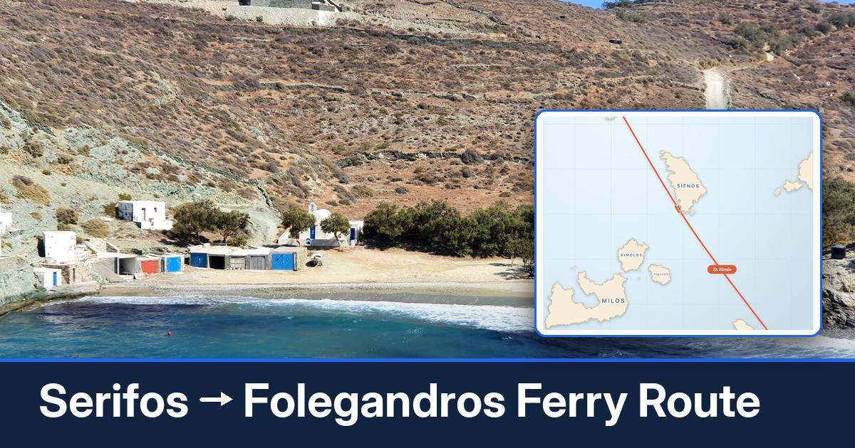 Serifos to Folegandros ferry route summary