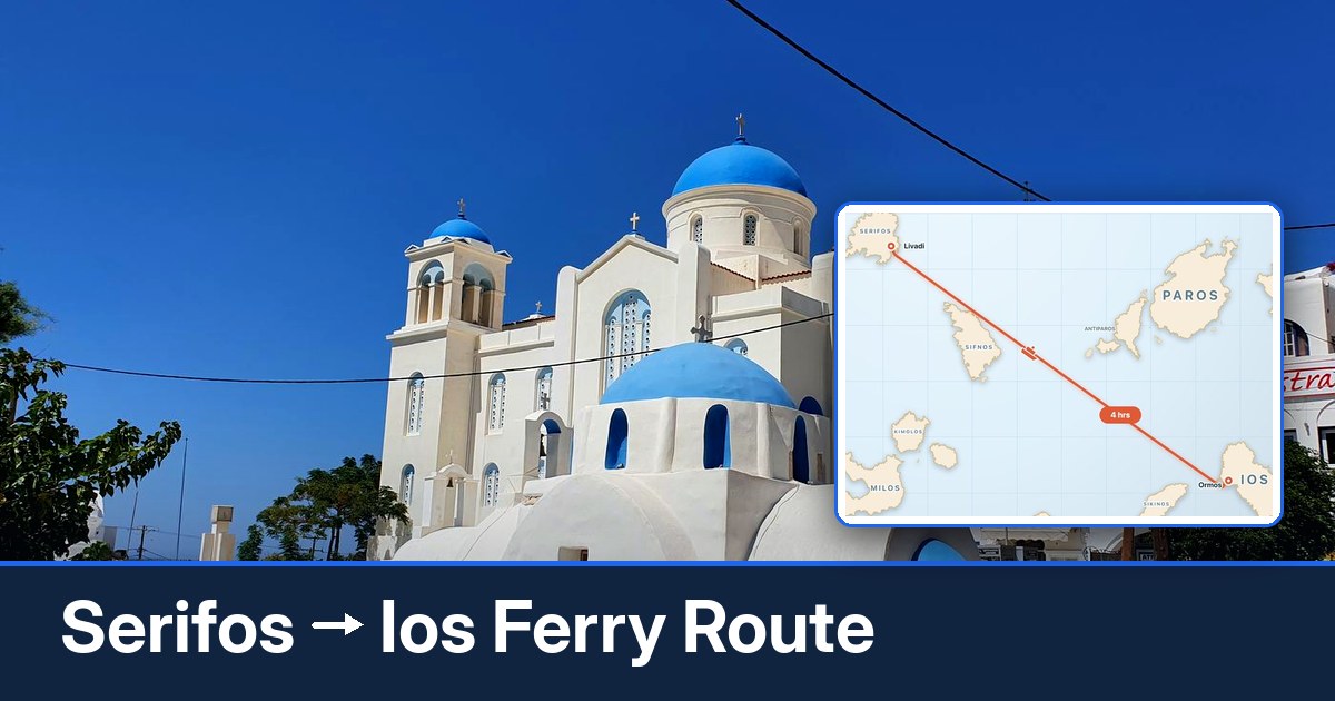 Serifos to Ios ferry route summary