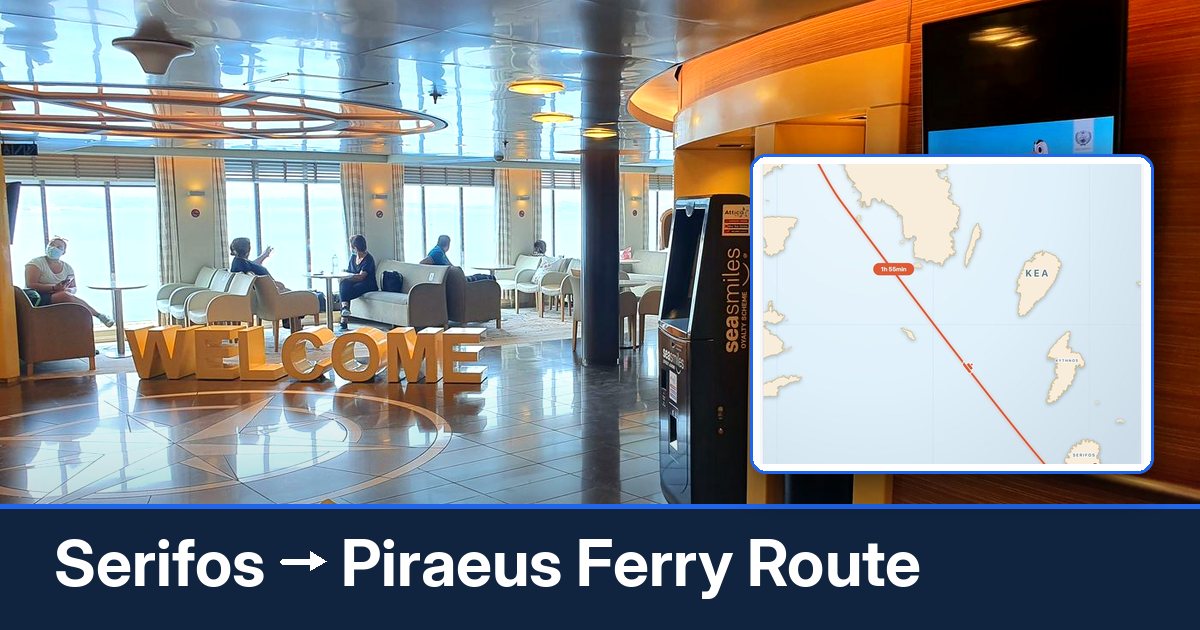 Serifos to Piraeus ferry route summary