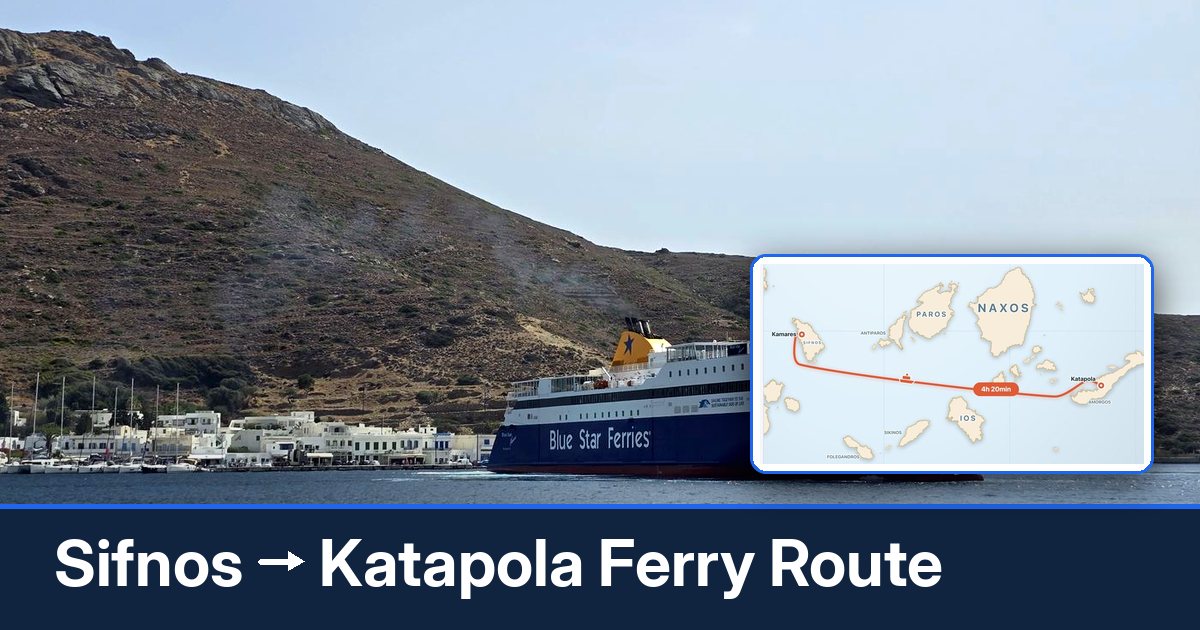 Sifnos to Katapola ferry route summary