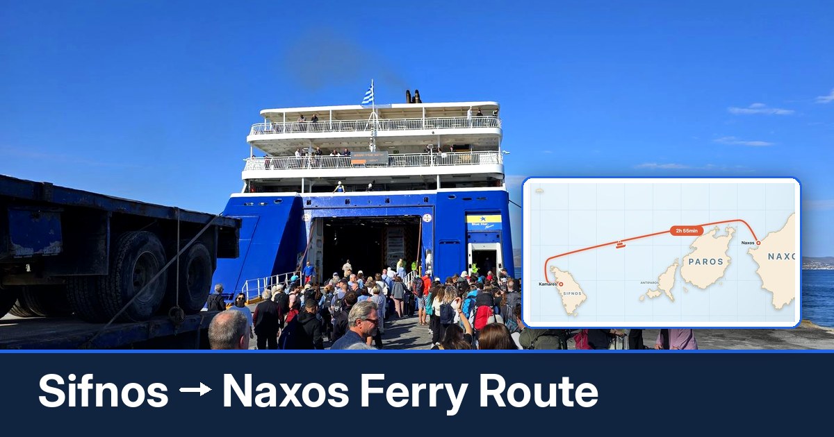 Sifnos to Naxos ferry route summary