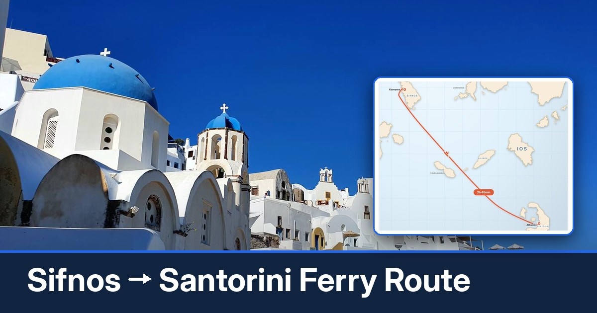 Sifnos to Santorini ferry route summary