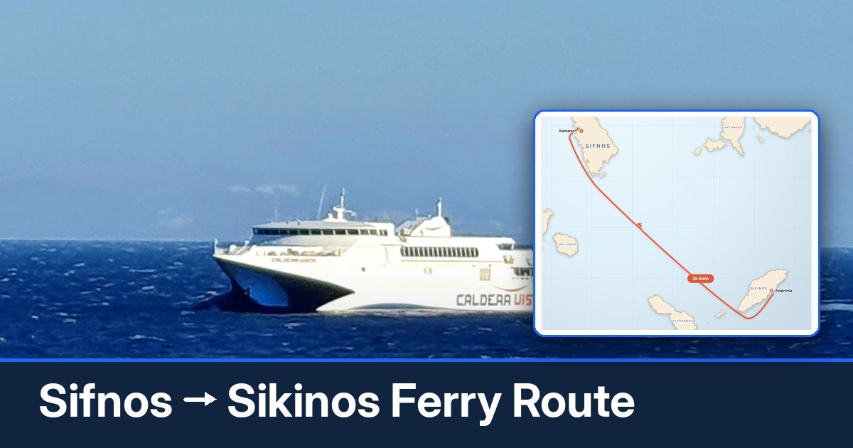 Sifnos to Sikinos ferry route summary