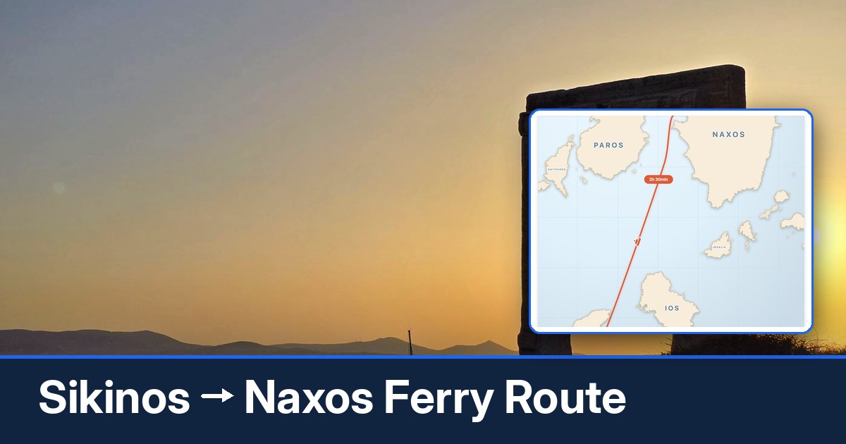 Sikinos to Naxos ferry route summary