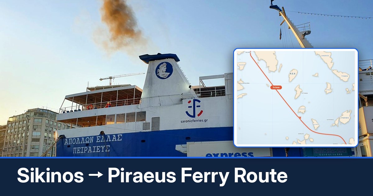 Sikinos to Piraeus ferry route summary