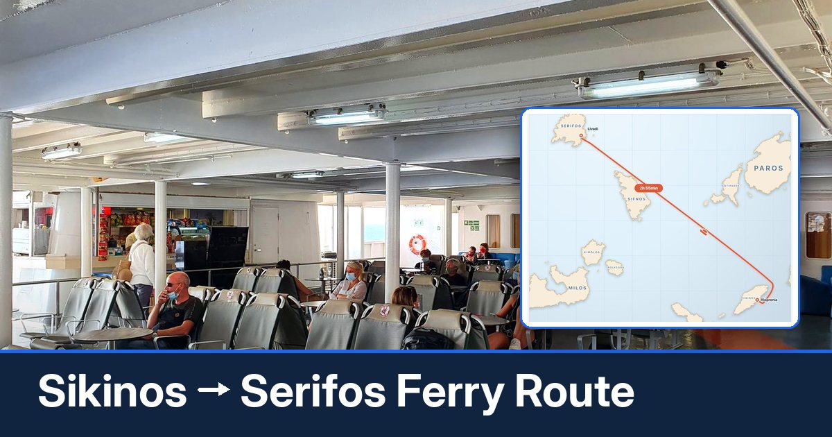 Sikinos to Serifos ferry route summary