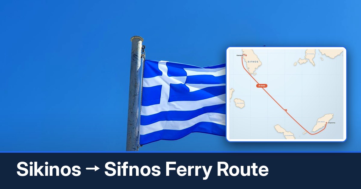Sikinos to Sifnos ferry route summary