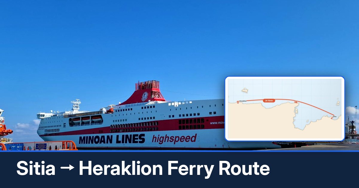 Sitia to Heraklion ferry route summary