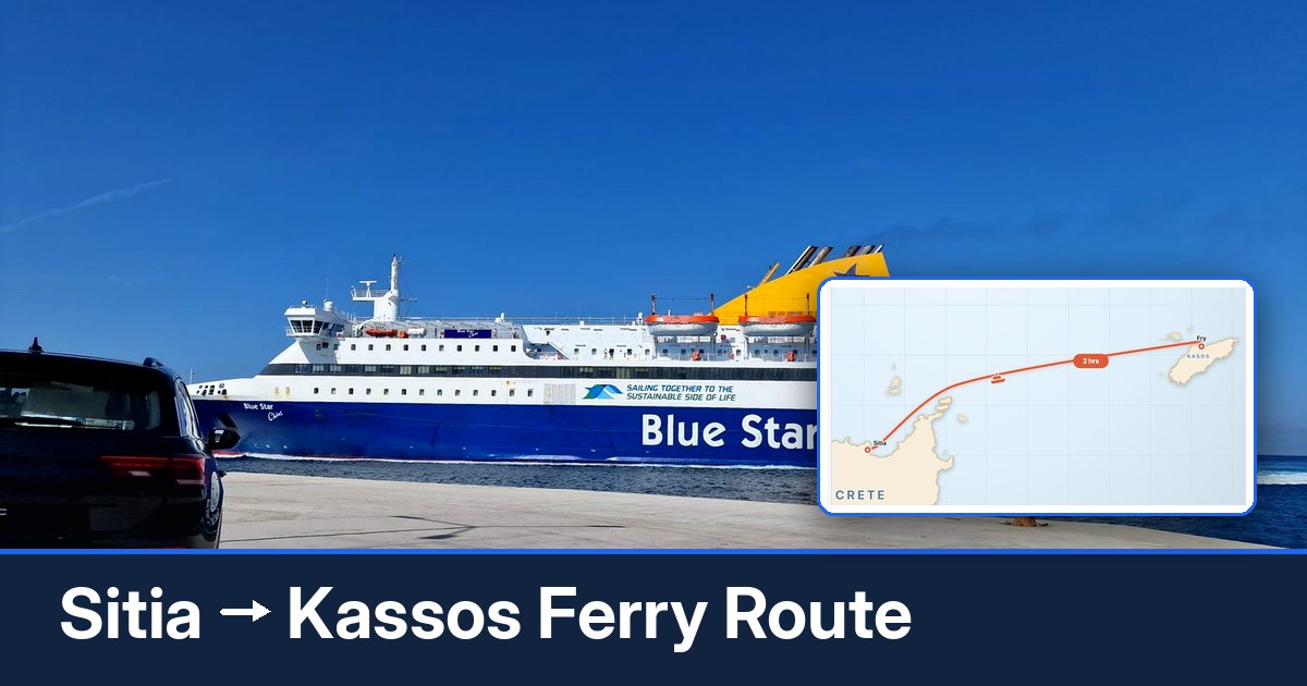 Sitia to Kassos ferry route summary