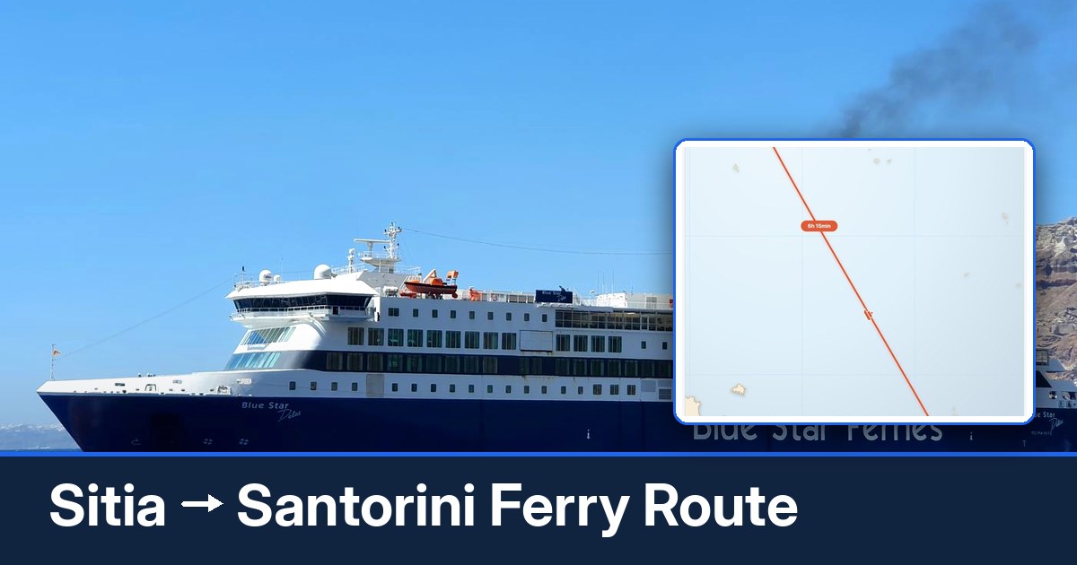 Sitia to Santorini ferry route summary