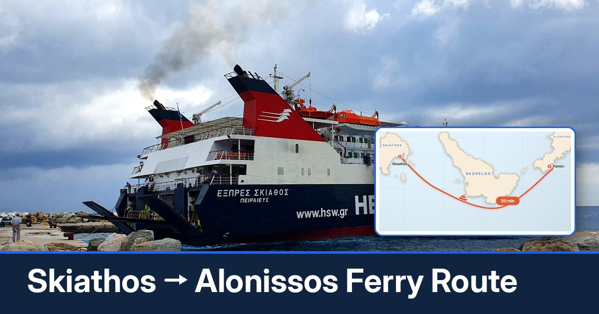 Skiathos to Alonissos ferry route summary
