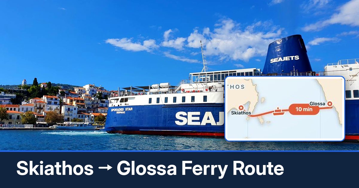 Skiathos to Glossa ferry route summary