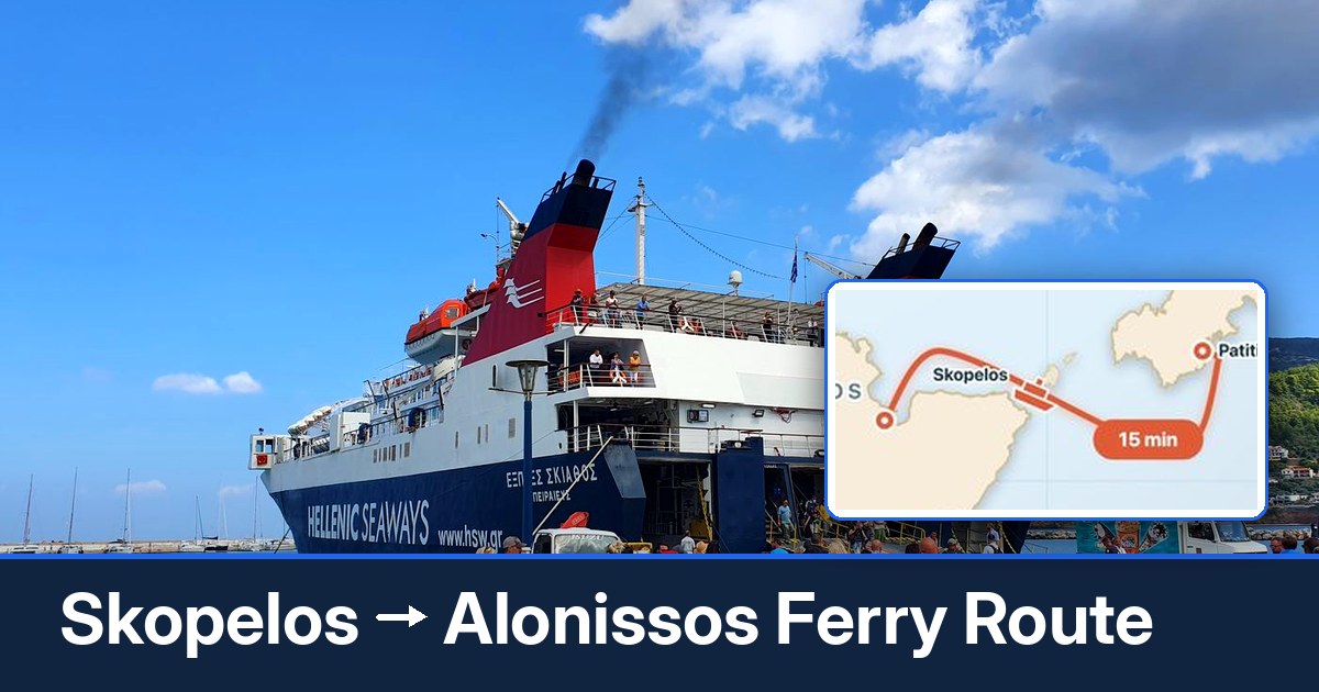 Skopelos to Alonissos ferry route summary
