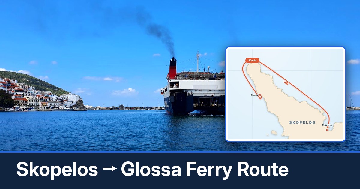 Skopelos to Glossa ferry route summary