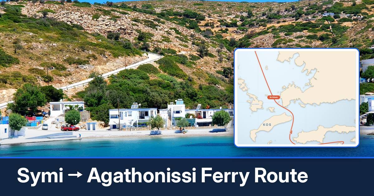 Symi to Agathonissi ferry route summary