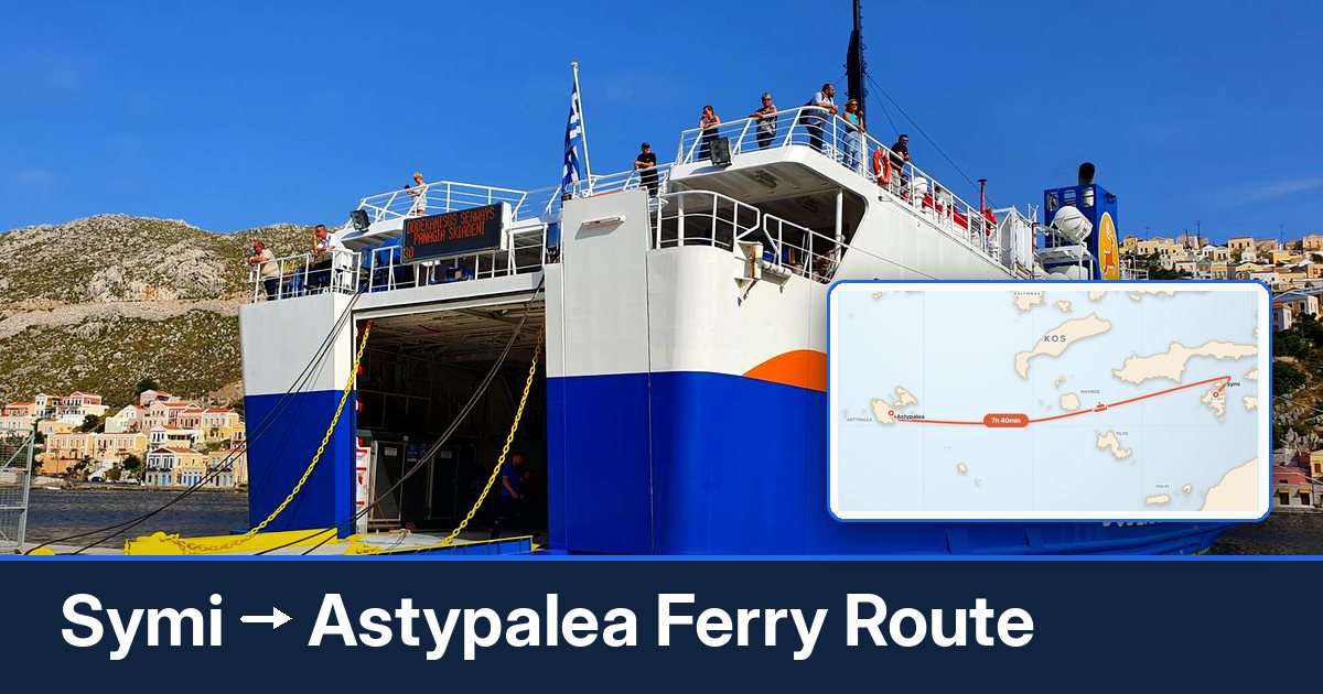 Symi to Astypalea ferry route summary
