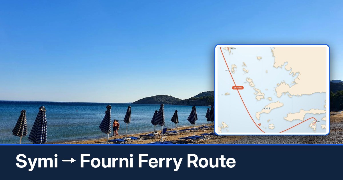 Symi to Fourni ferry route summary