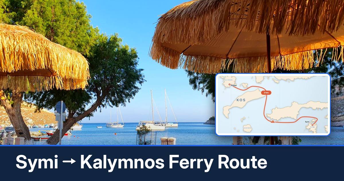 Symi to Kalymnos ferry route summary