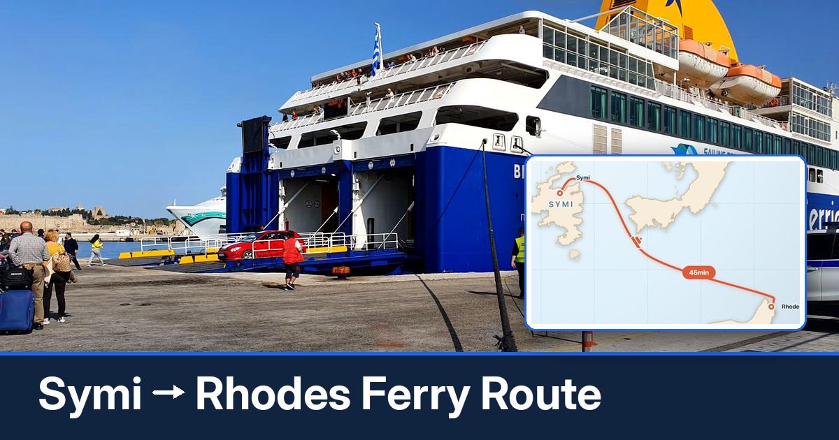 Symi to Rhodes ferry route summary