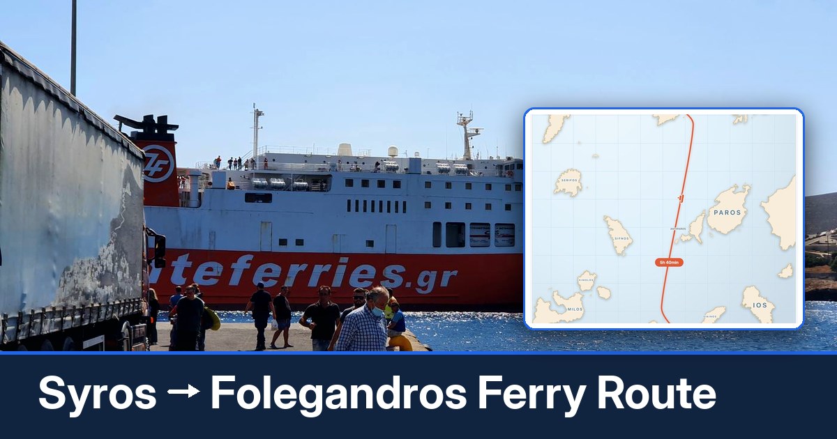 Syros to Folegandros ferry route summary