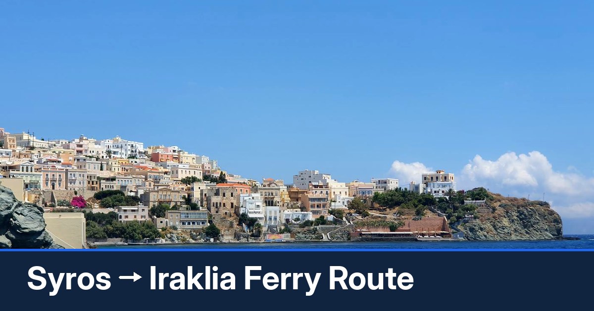Syros to Iraklia ferry route summary