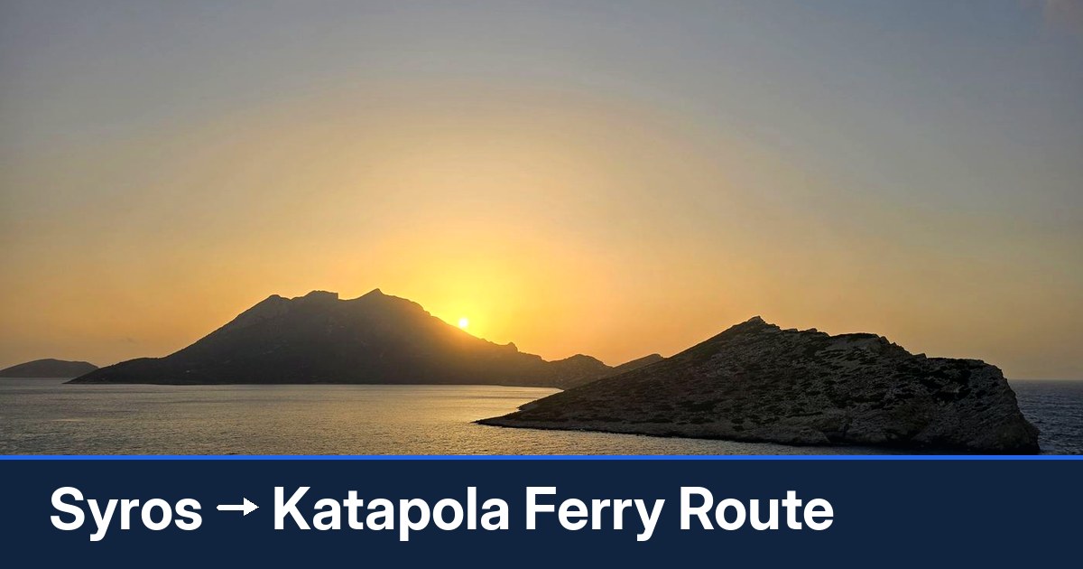 Syros to Katapola ferry route summary