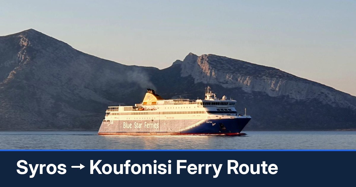 Syros to Koufonisi ferry route summary
