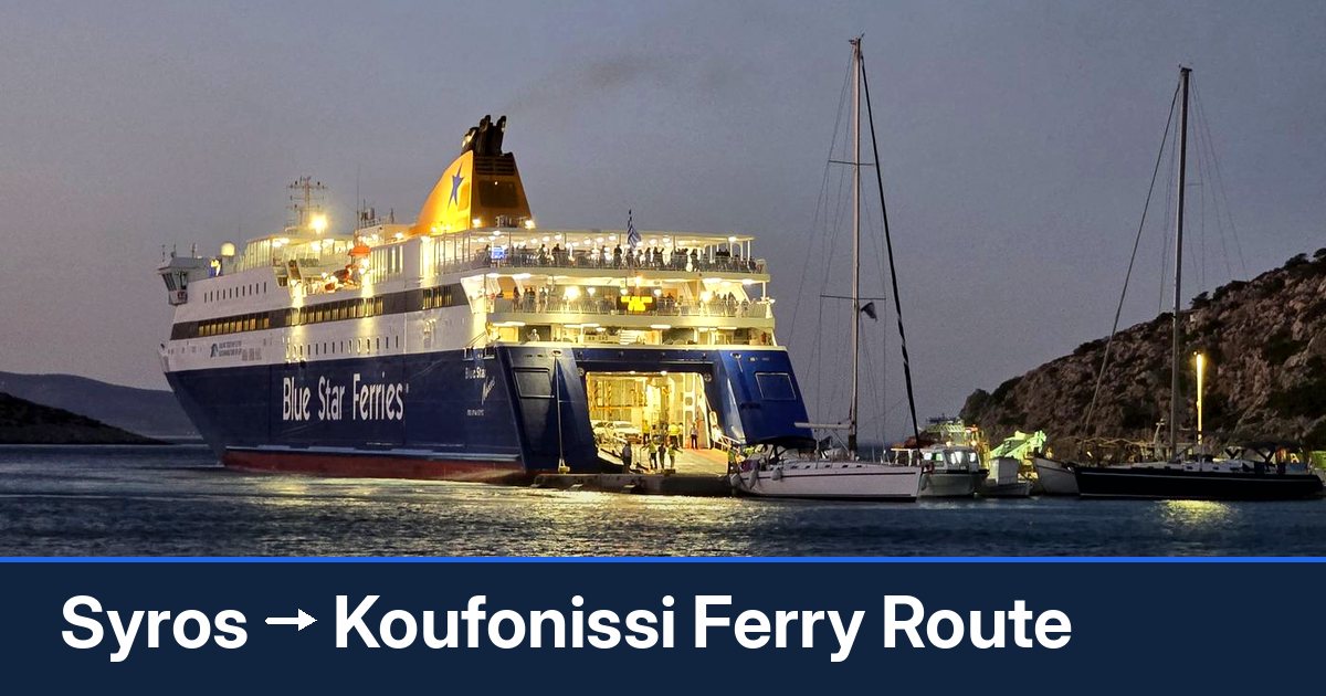 Syros to Koufonissi ferry route summary