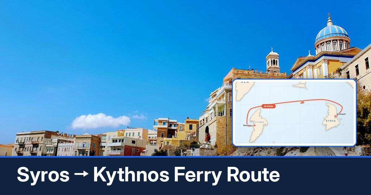 Syros to Kythnos ferry route summary