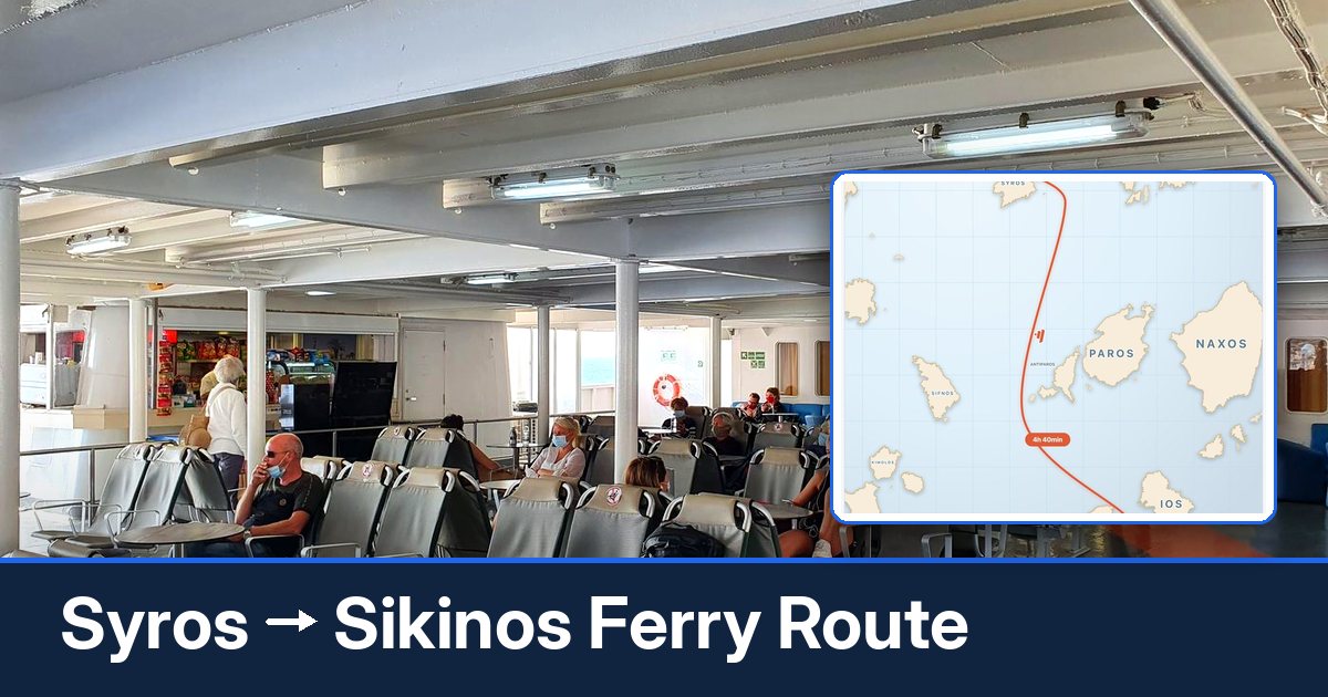 Syros to Sikinos ferry route summary