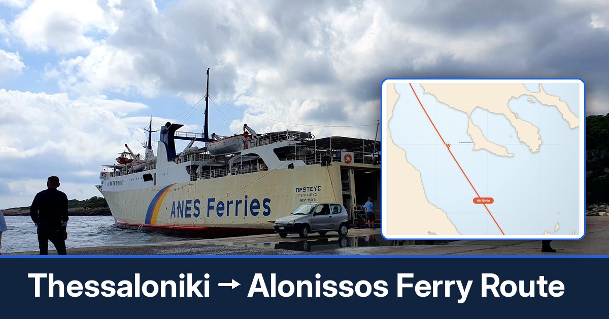 Thessaloniki to Alonissos ferry route summary