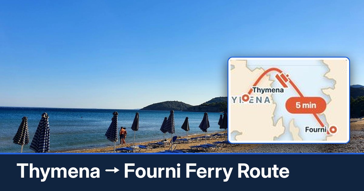 Thymena to Fourni ferry route summary