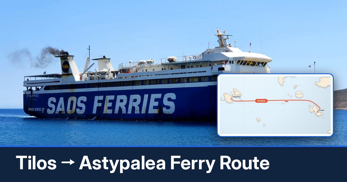 Tilos to Astypalea ferry route summary