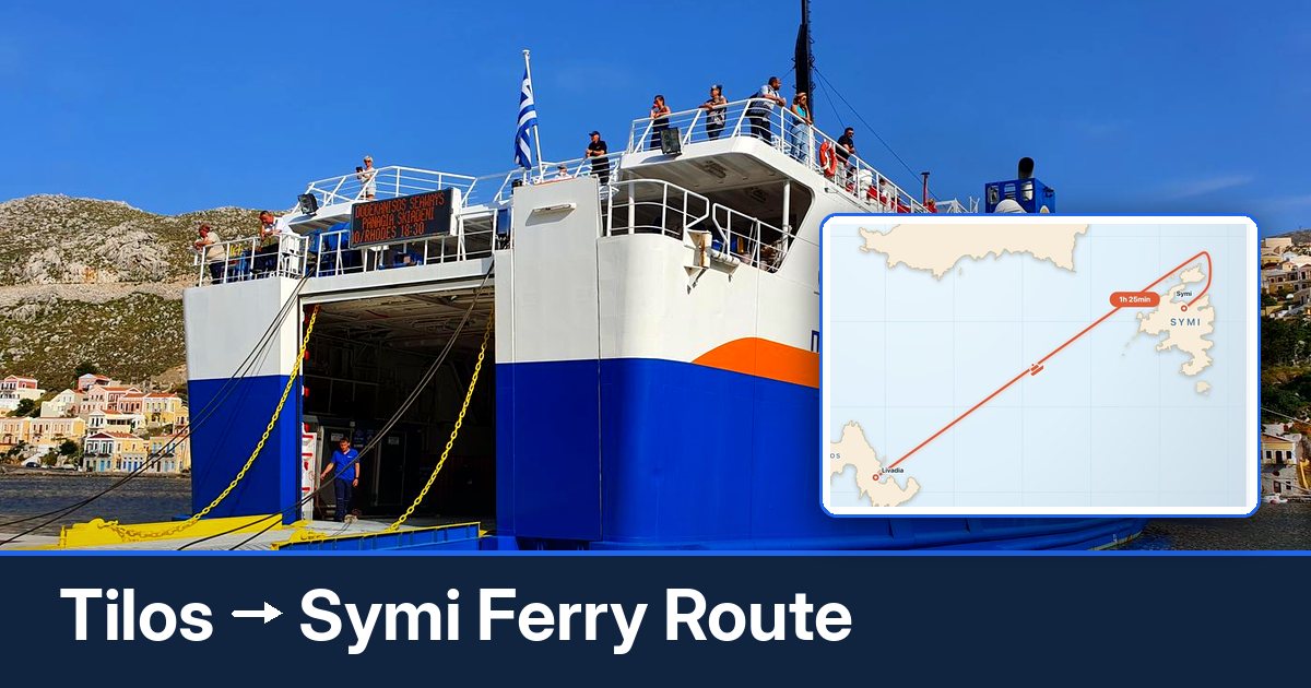 Tilos to Symi ferry route summary