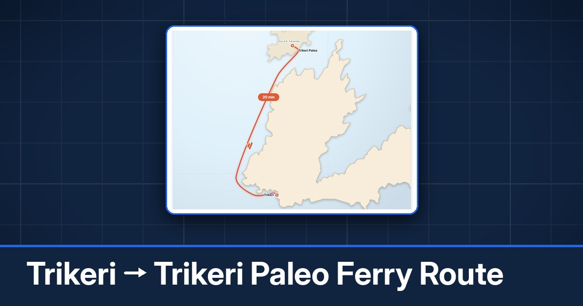 Trikeri to Trikeri Paleo ferry route summary