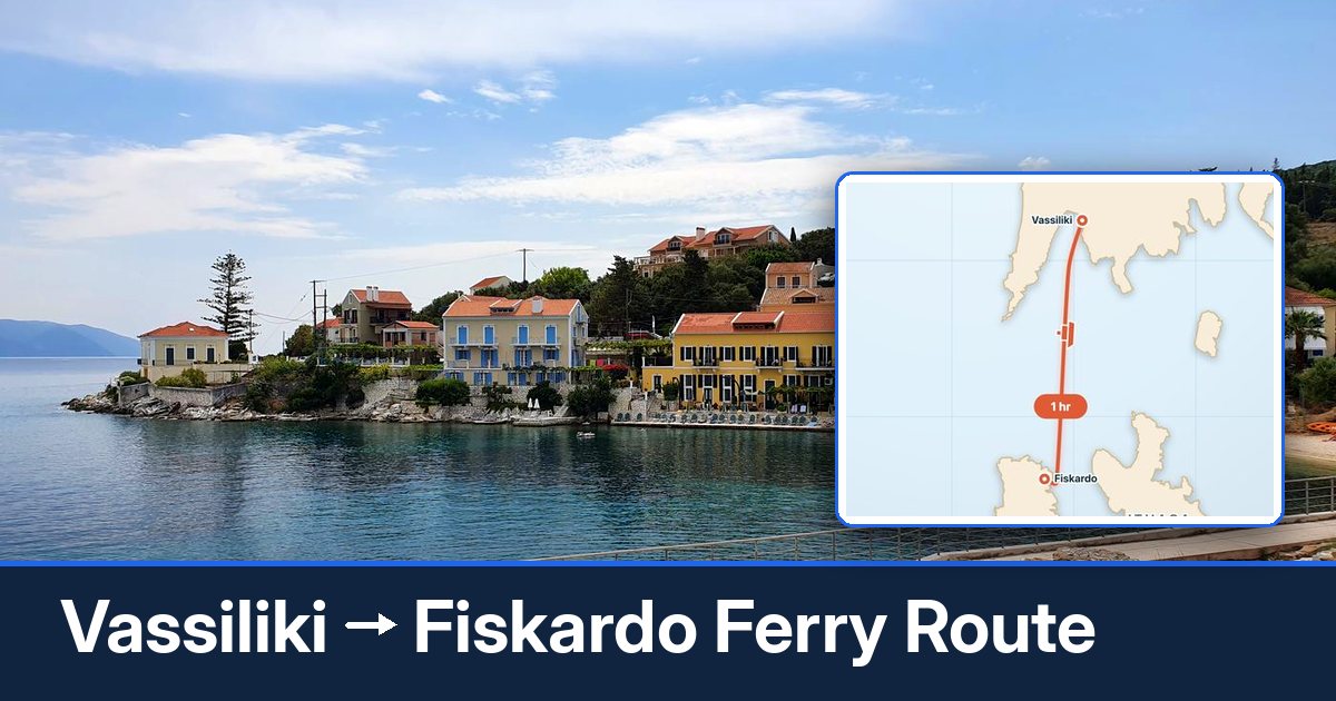 Vassiliki to Fiskardo ferry route summary