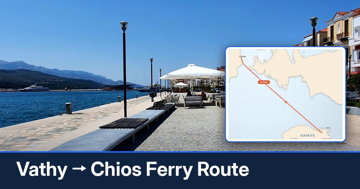 Vathy to Chios ferry route summary