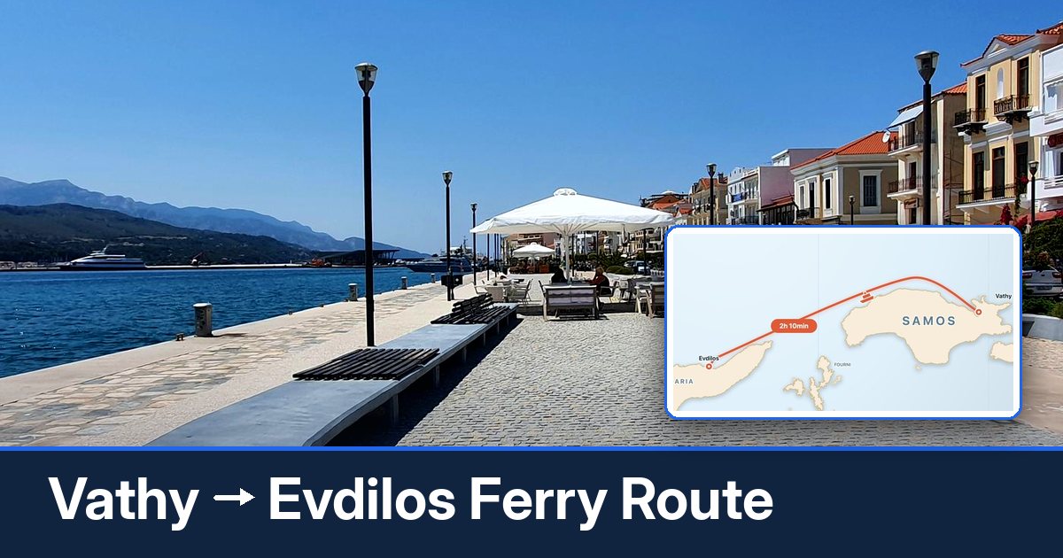Vathy to Evdilos ferry route summary