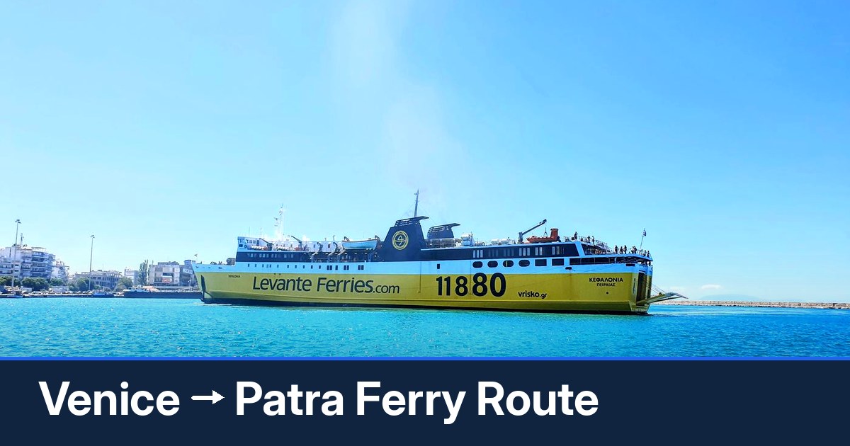 Venice to Patra ferry route summary