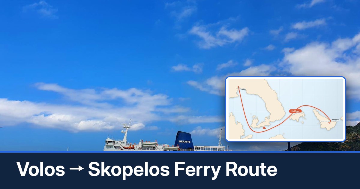 Volos to Skopelos ferry route summary