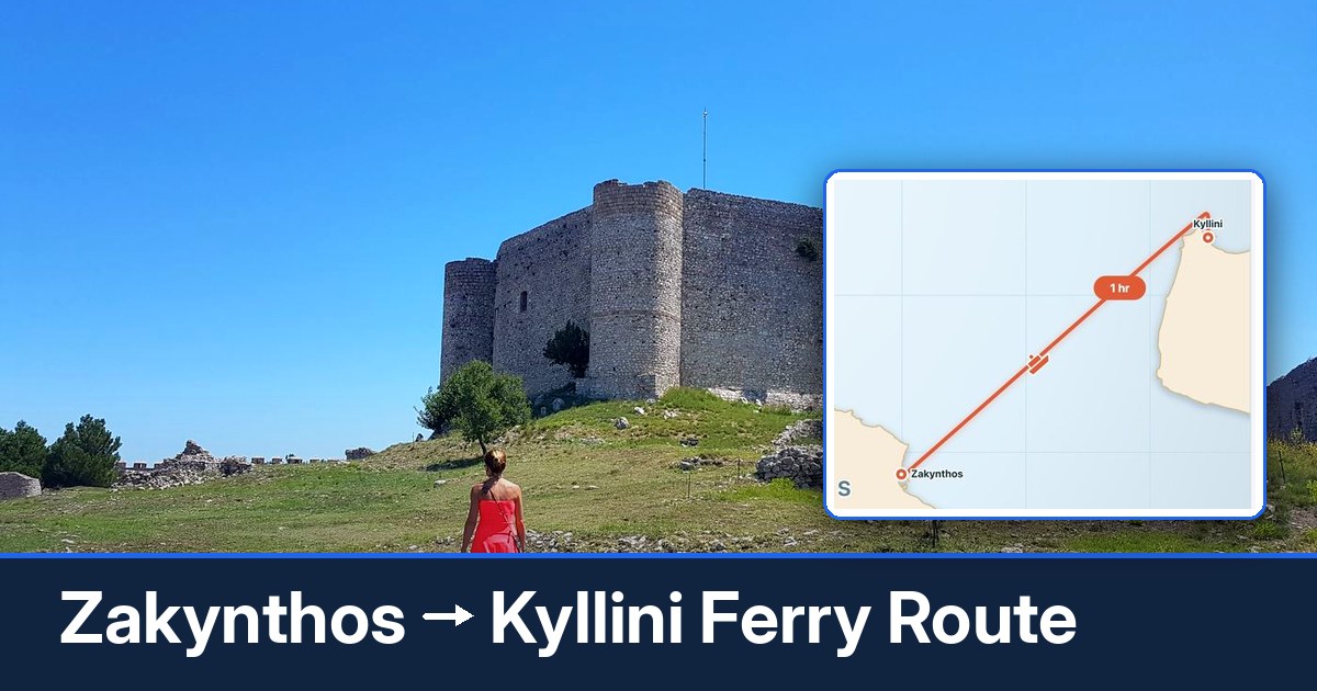 Zakynthos to Kyllini ferry route summary