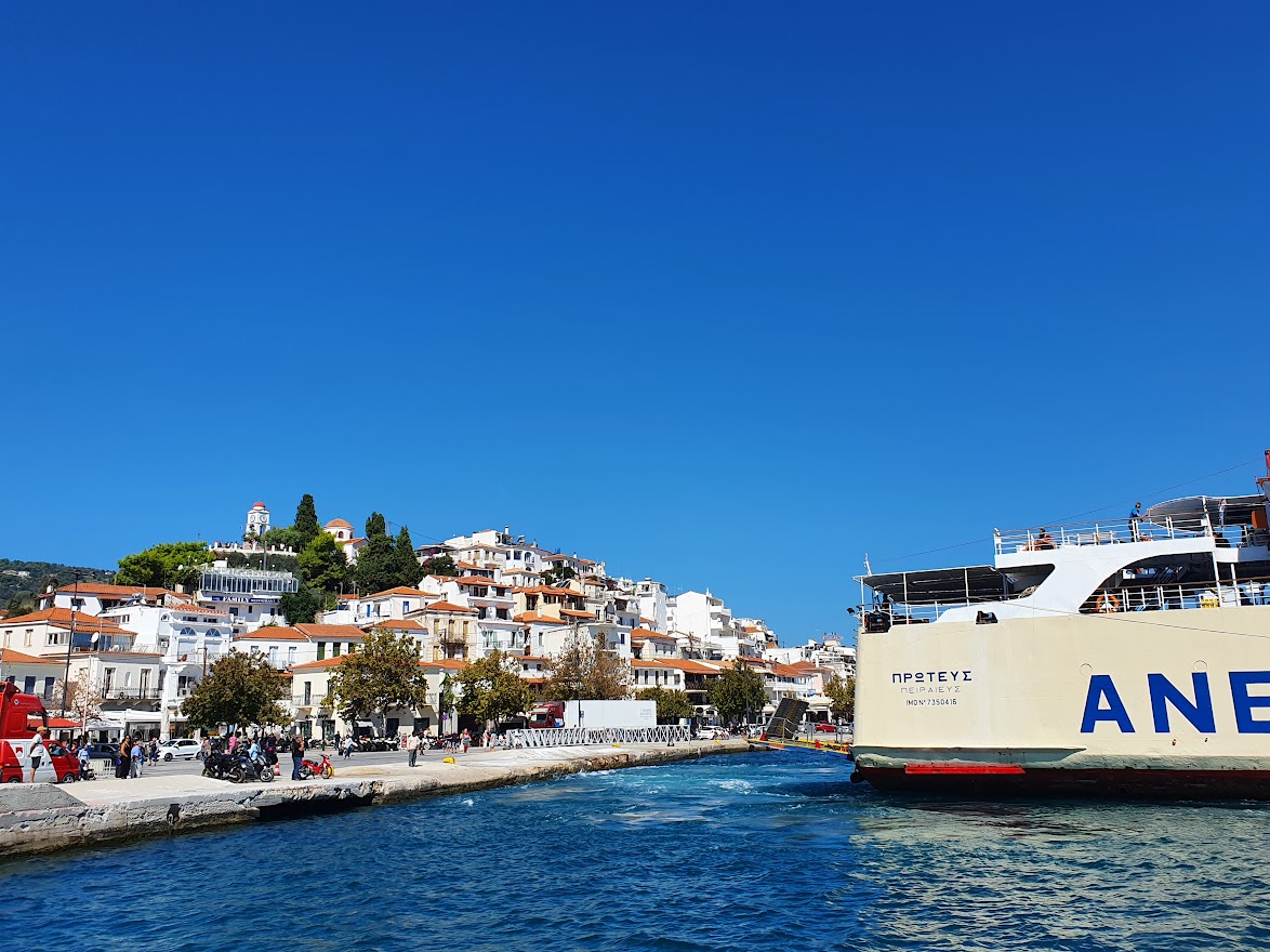 Skiathos ferry port