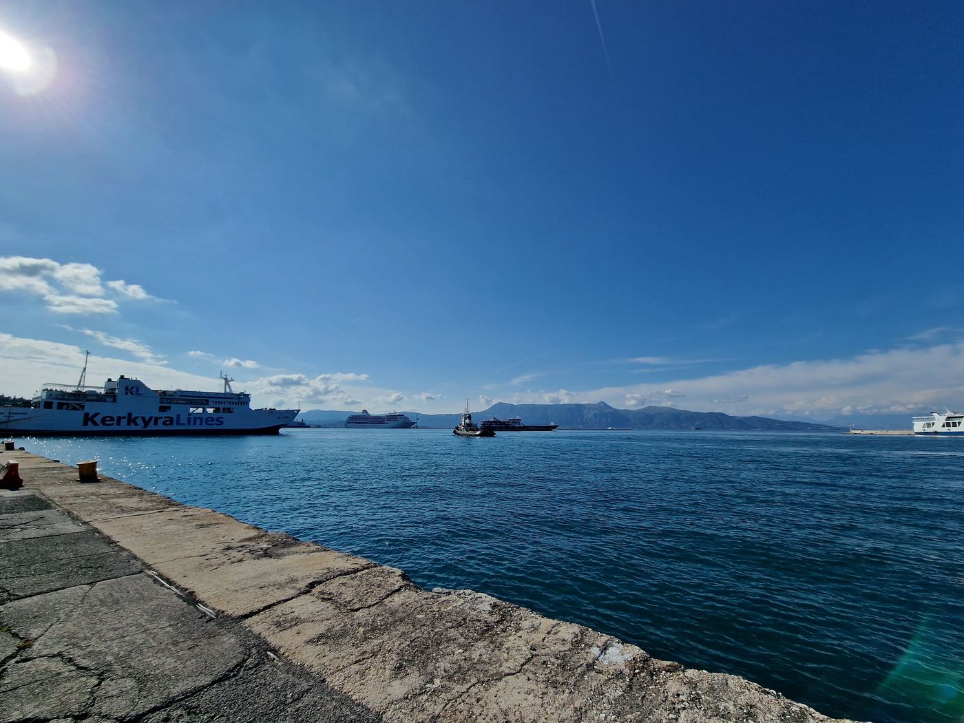 Corfu ferry port