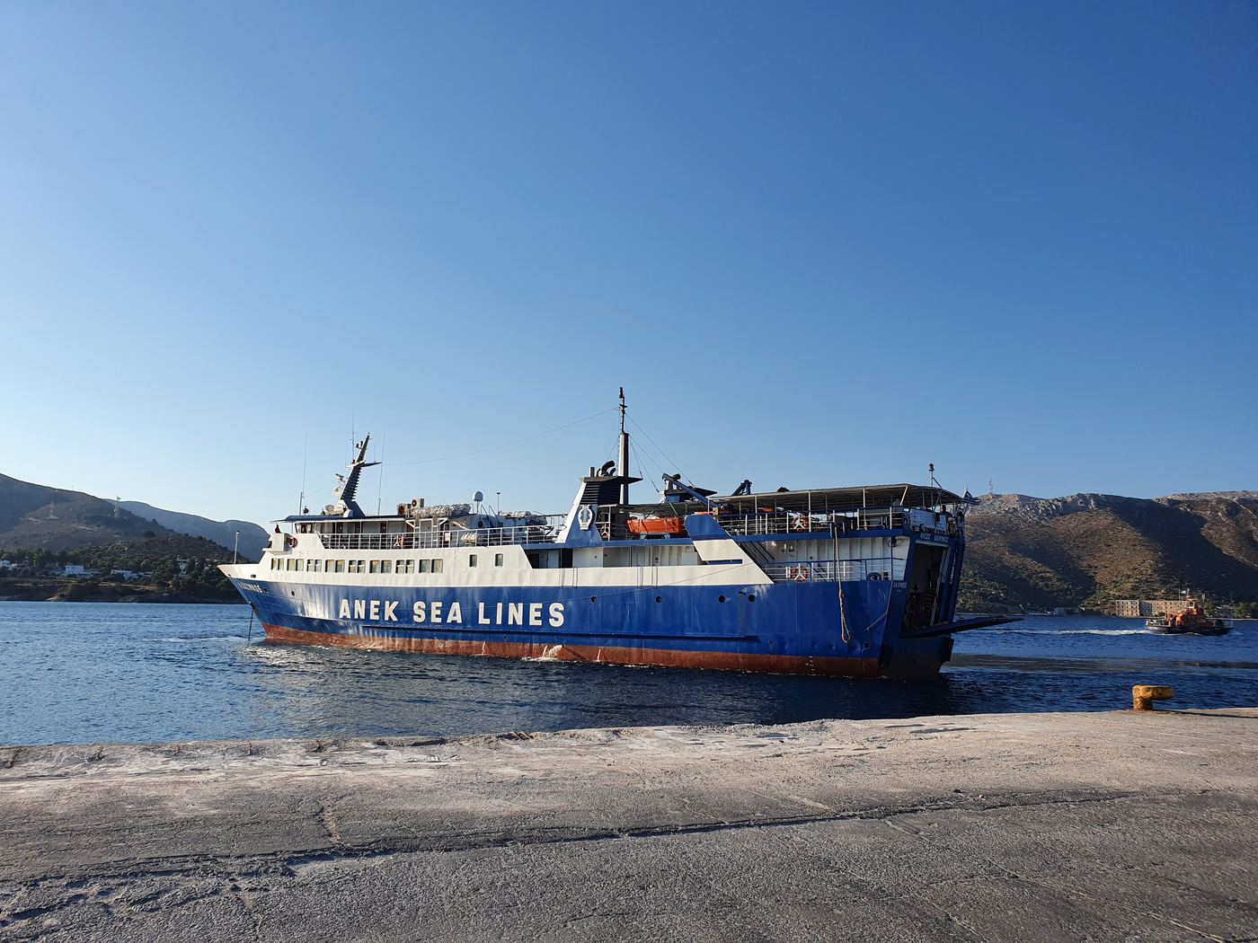 Leros ferry port