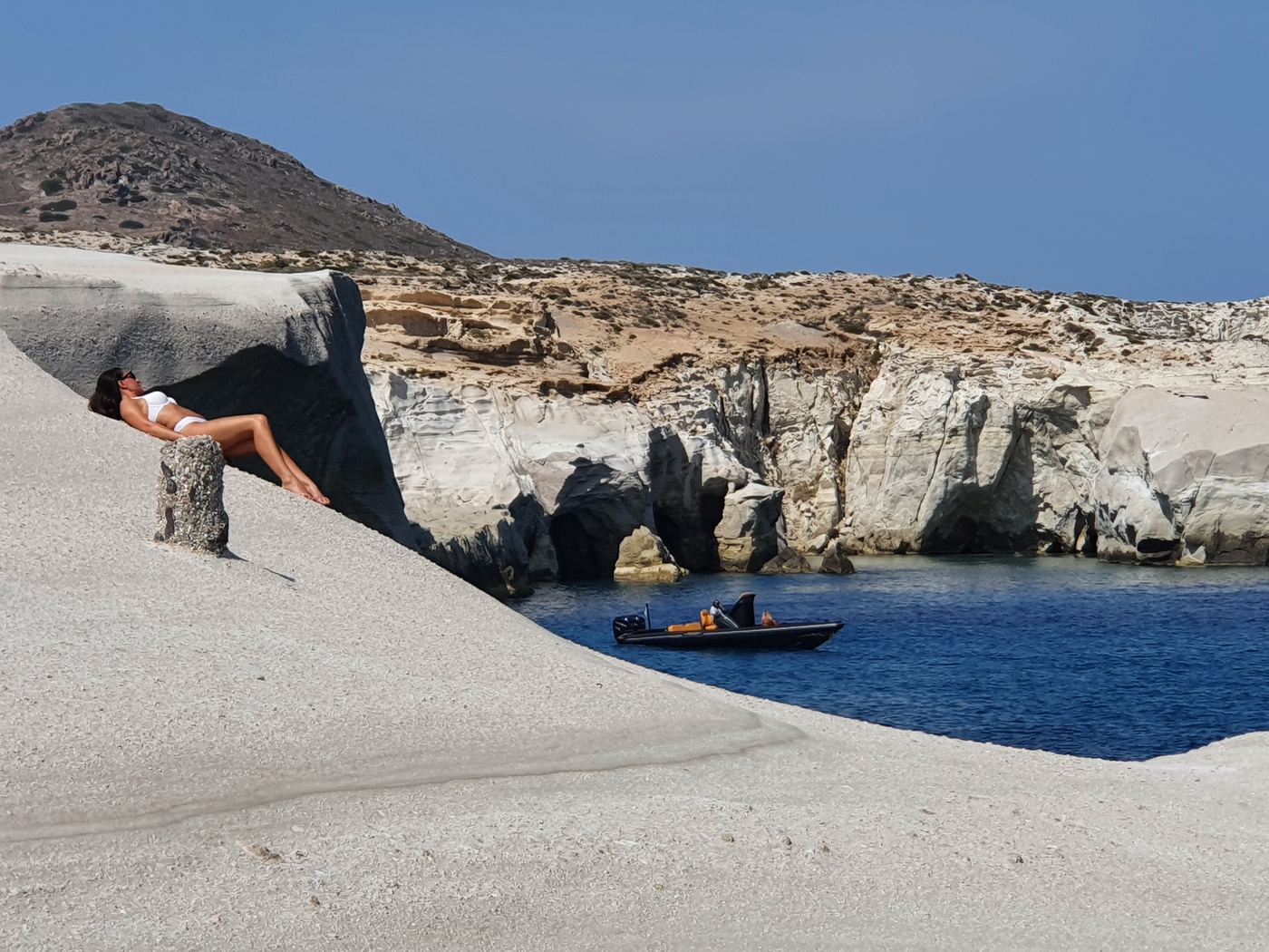 Milos ferry port